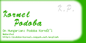 kornel podoba business card